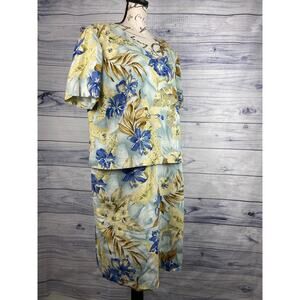 Vintage Positive Attitude Floral Midi Dress Womens 20p Petite Bead Sequin Zip